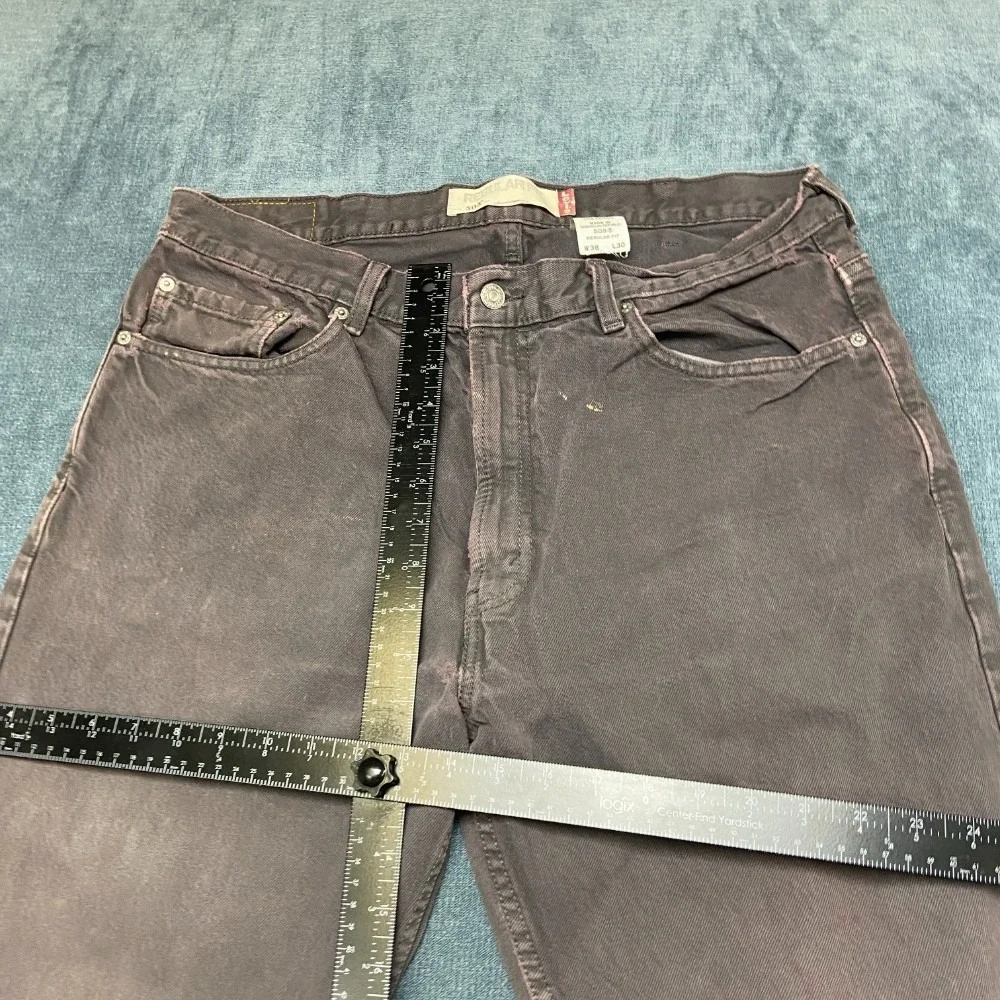 Levi's 505 Jeans Mens 38x30 Gray Denim Cotton Mid Rise Relaxed Fit Straight Leg